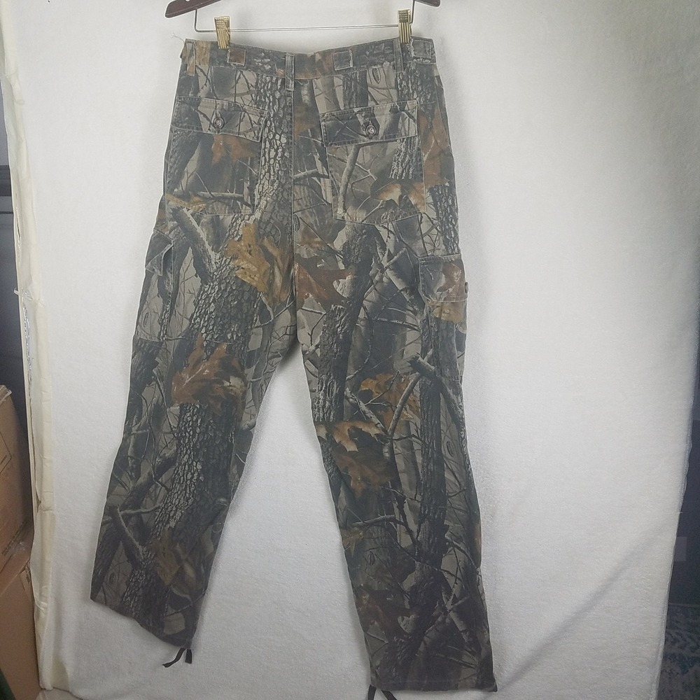 Spartan Outdoors Mens Realtree Hardwoods Camo Cargo Pants Size‎ L Straight Leg